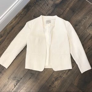 Cream LOFT Open Front Blazer XSP